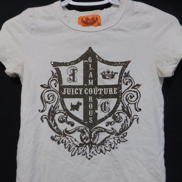 JUICY COUTURE white tee with graphic design, small